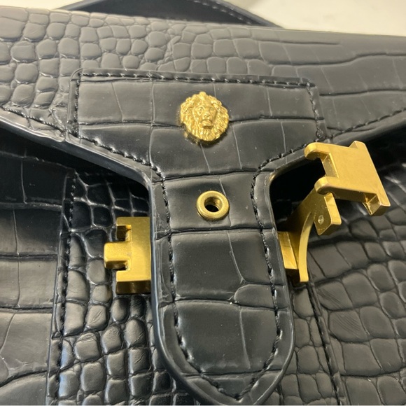 Anne Klein Small Serena Embossed Top Handle Cross Body Satchel - Picture 7 of 8